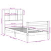 vidaXL Lit biblioth&egrave;que sans matelas cire marron 90x200 cm bois massif