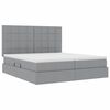 vidaXL Lit de Rangement Gris clair 200 x 200 cm Cuir synth&eacute;tique