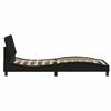 vidaXL Cadre de lit sans matelas Hanko noir 80x200 cm tissu