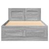 vidaXL Cadre de lit et t&ecirc;te de lit sans matelas sonoma gris 90x190 cm