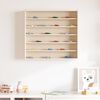 vidaXL Vitrine de collection en bois avec 6 &eacute;tag&egrave;res 60x8,5x55 cm
