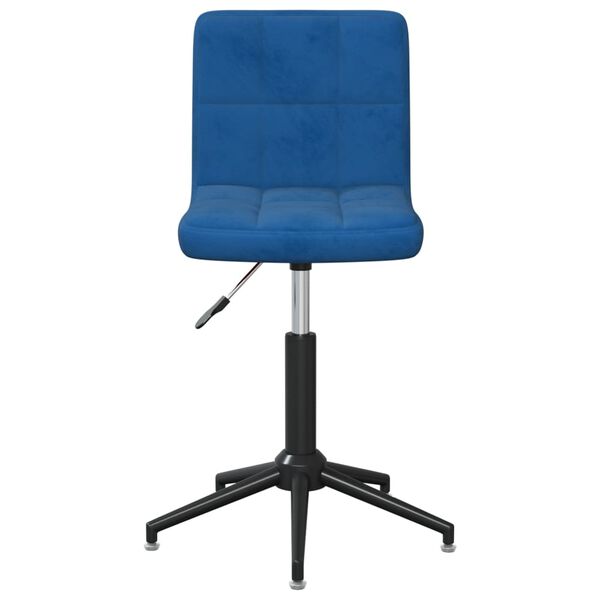 vidaXL Chaises pivotantes &agrave; manger lot de 2 Bleu Velours