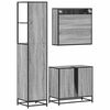 vidaXL Ensemble de meubles de salle de bain 3 pcs Sonoma gris