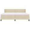 vidaXL Lit &agrave; ressorts avec matelas Cr&egrave;me 200 x 200 cm Polyester