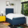 vidaXL Sommier &agrave; lattes de lit avec matelas bleu 120x190 cm tissu