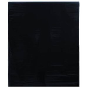 vidaXL Film de fen&ecirc;tre statique d&eacute;poli noir 60x500 cm PVC