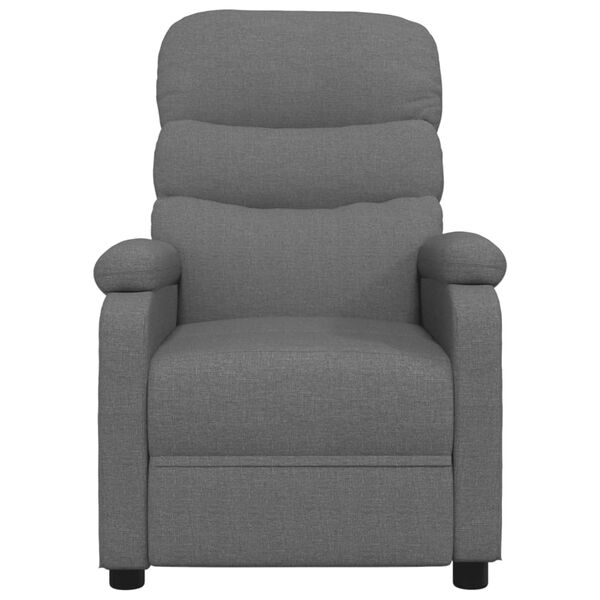 vidaXL Fauteuil inclinable Gris foncé Tissu