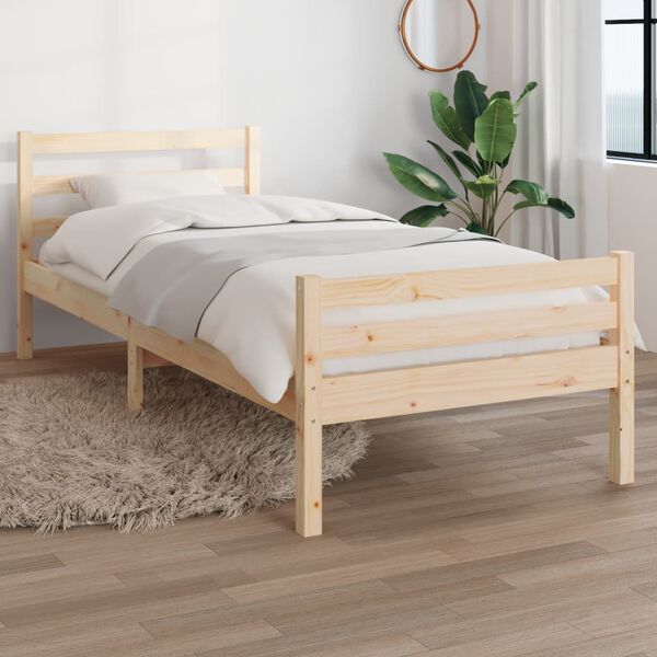 vidaXL Cadre de lit sans matelas bois massif 100x200 cm