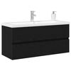 vidaXL Cabinet de lavabo Chêne noir 100 x 39 x 62 cm Bois d'ingénierie