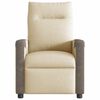 vidaXL Fauteuil de massage inclinable Cr&egrave;me Tissu