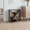 vidaXL Armoire à vin Gris 62x25x62 cm Bois de pin massif