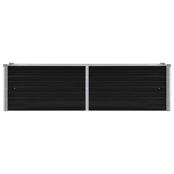 vidaXL Lit sur&eacute;lev&eacute; de jardin Anthracite 160x40x45 cm Acier galvanis&eacute;