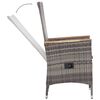 vidaXL Salon de jardin 3 pcs avec coussins R&eacute;sine tress&eacute;e Gris