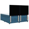 vidaXL Sommier &agrave; lattes de lit et matelas Bleu 200x200 cm velours