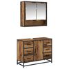 vidaXL Ensemble de mobilier de salle de bain 2 pcs Bois ancien