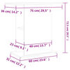 vidaXL Support pour aquarium gris b&eacute;ton 75x36x72,5cm bois d'ing&eacute;nierie