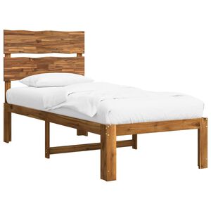vidaXL Cadre de lit simple avec t&ecirc;te de lit ROSTOCK Naturel
