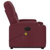 vidaXL Fauteuil inclinable de massage &eacute;lectrique Rouge bordeaux Tissu