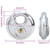 vidaXL Serrures Discus avec Cl&eacute;s 12 pcs Argent 9 x 2.8 x 9 cm