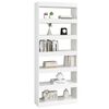 vidaXL Biblioth&egrave;que/S&eacute;parateur de pi&egrave;ce Blanc brillant 80x30x198 cm