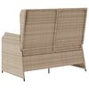 vidaXL Banc de jardin avec coussin Beige Poly rotin
