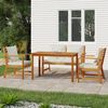 vidaXL Ensemble &agrave; manger de jardin 4 pcs coussins Bois acacia