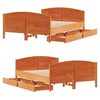 vidaXL Cadre de lit sans matelas cire marron 140x200cm bois pin massif