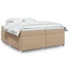 vidaXL Sommier &agrave; lattes de lit avec matelas Cappuccino 200x200 cm