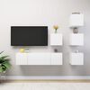 vidaXL Ensemble de meubles TV 6 pcs Blanc Bois d'ing&eacute;nierie