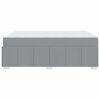 vidaXL Cadre de lit avec matelas Gris clair 160 x 200 cm tissu
