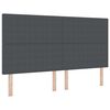 vidaXL Lit &agrave; ressort LED Gris fonc&eacute; et blanc 180 x 200 cm