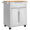 vidaXL Chariot de cuisine FLORO Blanc 72,5 x 45 x 80 cm