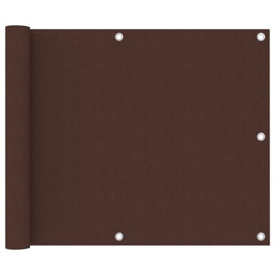 vidaXL Écran de balcon Marron 75x600 cm Tissu Oxford