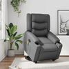 vidaXL Fauteuil inclinable de massage Gris Similicuir