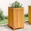 vidaXL Jardini&egrave;re avec doublure 42x42x75 cm bois massif d'acacia