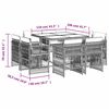 vidaXL Ensemble &agrave; manger de jardin et coussins 9 pcs marron poly rotin