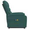 vidaXL Fauteuil de massage Vert fonc&eacute; Tissu