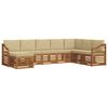 vidaXL Ensemble de canap&eacute;s d'ext&eacute;rieur 8 pc Naturel et Beige