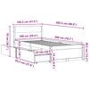 vidaXL Cadre de lit sans matelas cire marron 100x200cm bois pin massif