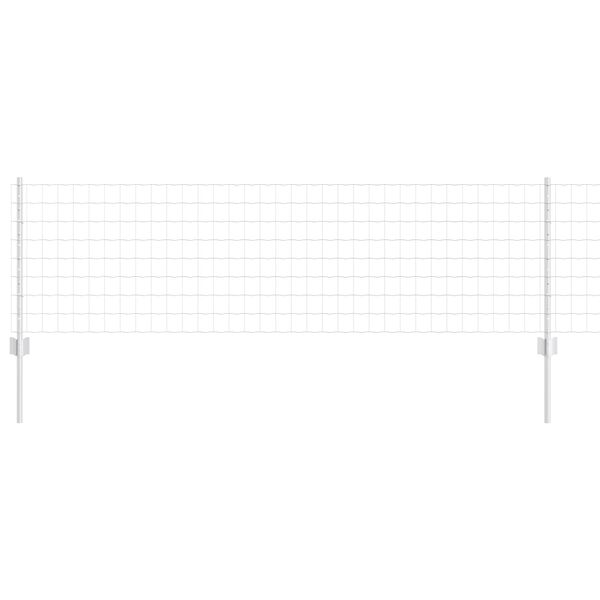 vidaXL Cl&ocirc;ture avec poteau Argent&eacute; 0,6 x 50 m Acier