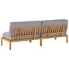 vidaXL Ensemble de Canap&eacute;s Gris 240 x 92 x 69 cm Bois d'Acacia Massif