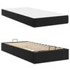 vidaXL Cadre de lit avec matelas avec matelas 2 pcs Noir PVC