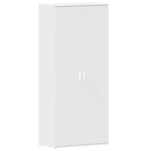 vidaXL Cabinet &agrave; chaussures 80 x 39 x 178 cm Bois d'ing&eacute;nierie Blanc