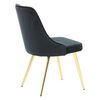 Venture Home Chaises &agrave; manger lot de 2 Velvet Deluxe noir/laiton