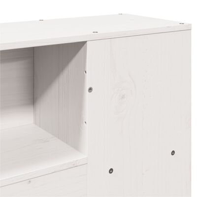 vidaXL Lit bibliothèque sans matelas blanc 180x200 cm bois pin massif