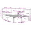 vidaXL Lit biblioth&egrave;que sans matelas blanc 120x200 cm bois pin massif