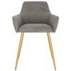 vidaXL Chaises &agrave; manger lot de 2 Gris clair Velours