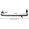 vidaXL Kayak gonflable noir 375x72x31 cm polyester