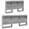 vidaXL T&ecirc;te de lit de rangement Gris Sonoma 135 cm Bois d'ing&eacute;nierie