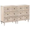 vidaXL Buffet 2 pc 60 x 33,5 x 75 cm Bois de mangue massif Blanc